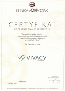 Klinika Ambroziak - Certyfikat